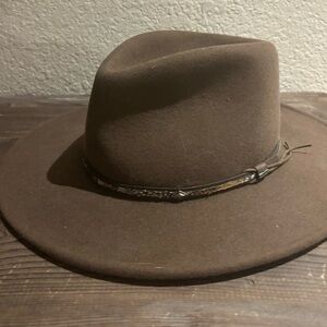 Men’s Stetson Crushable Mountain Sky Felt Brown Hat Large